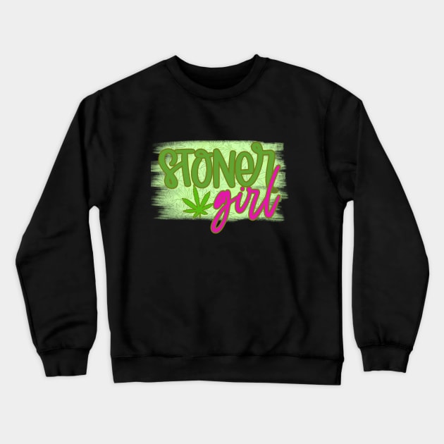 Stoner Girl. Crewneck Sweatshirt by piksimp